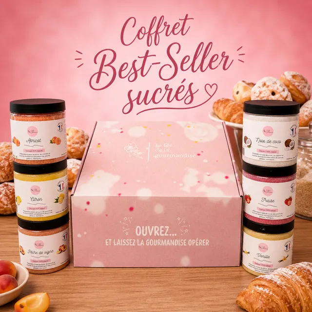 La fée de la gourmandise Coffret bestseller 6 sucres aromatisés 250 g