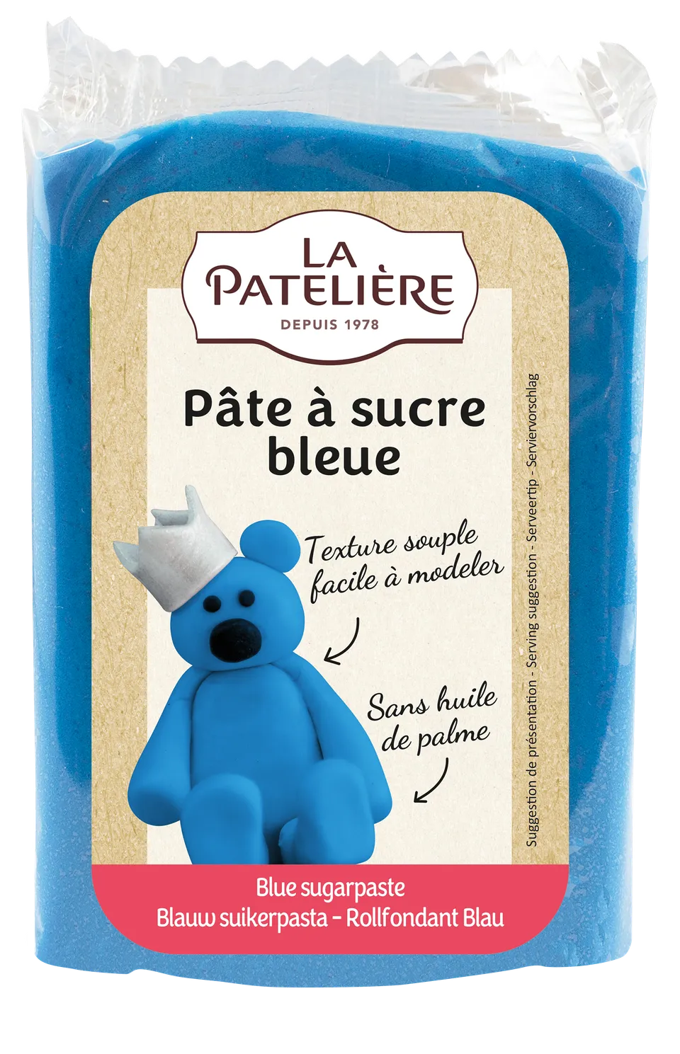 La Patelière Sucres et levures Fondant bleu sans huile de palme