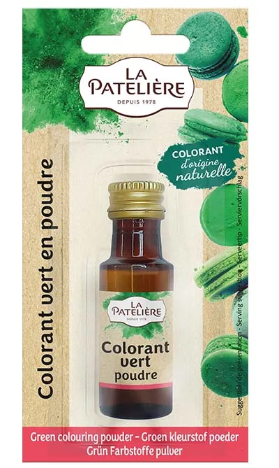 La Patelière Colorant vert poudre naturel pour pâtisserie