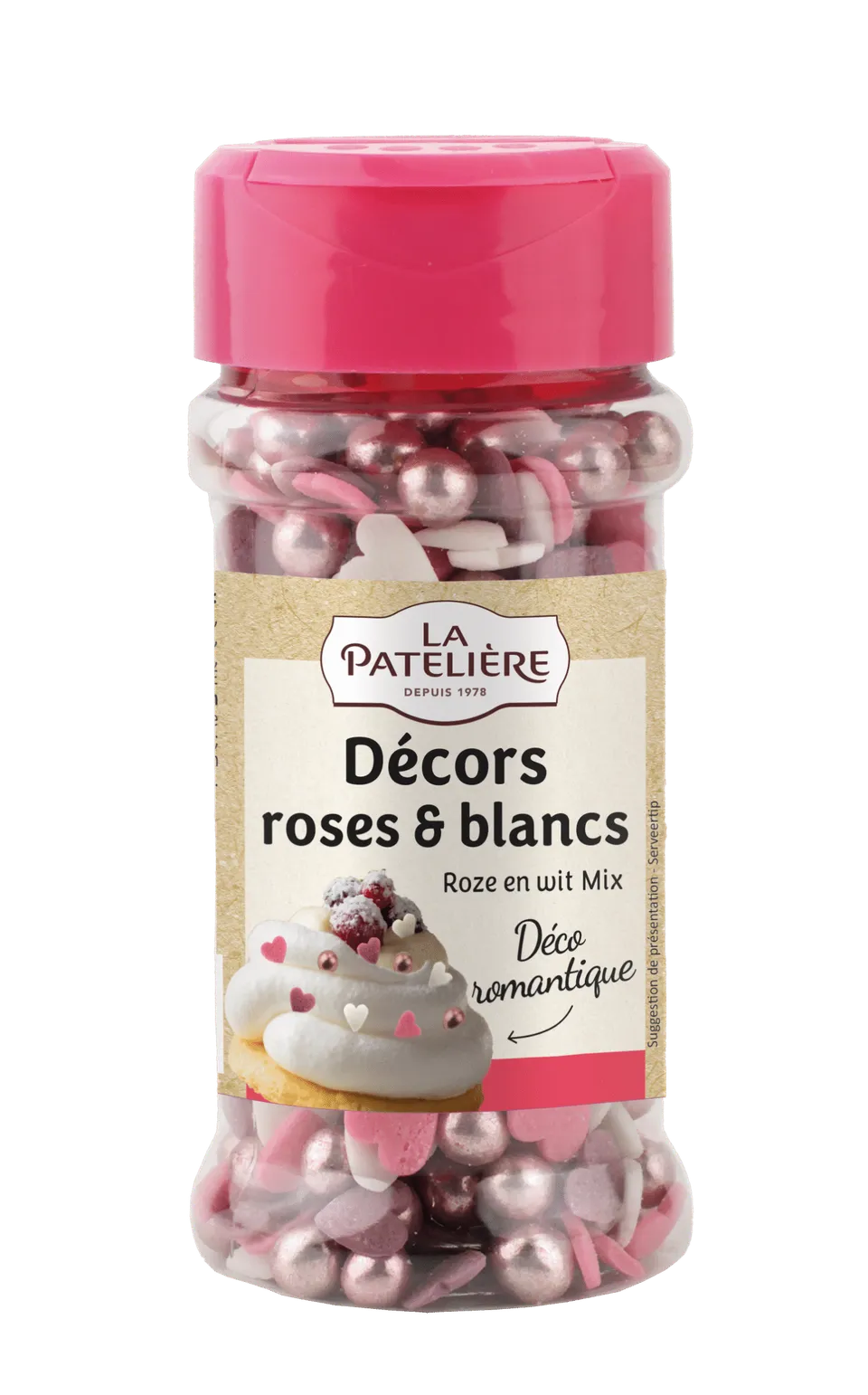 La Patelière Décors et bougies Mix sprinkles rose blanc