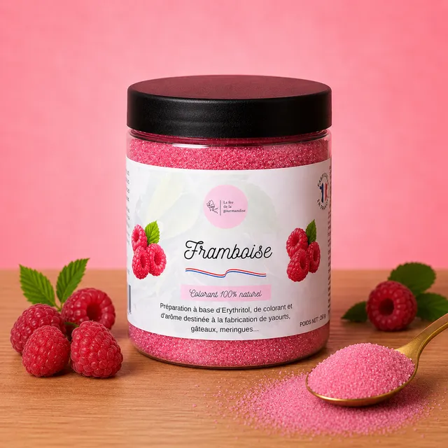 La fée de la gourmandise Érythritol Framboise édulcorant 250g 0 calorie