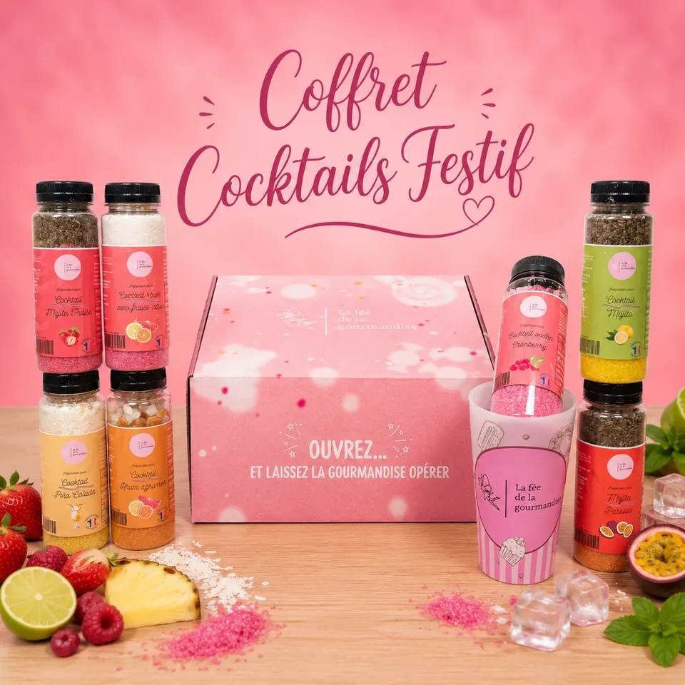 La fée de la gourmandise Coffret Cocktail Esprit Festif + gobelet