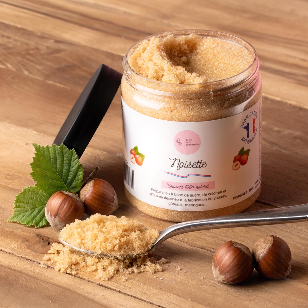 La fée de la gourmandise Sucres aromatisés Noisette sucre pot 250 g