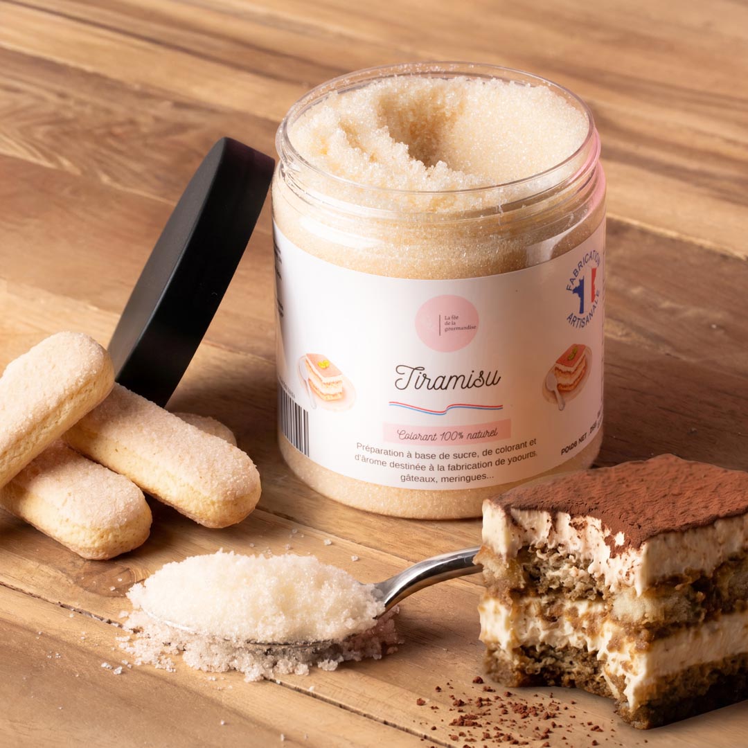 La fée de la gourmandise Sucre Tiramisu Baby pot 50G pâtisserie
