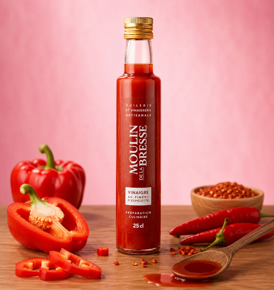 La fée de la gourmandise Vinaigre Piment Espelette 25 cL