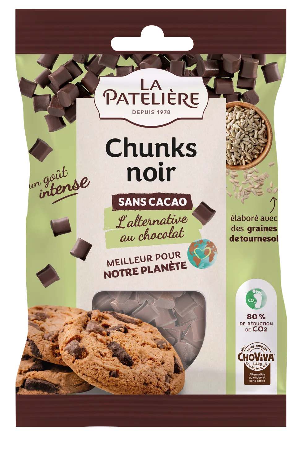 La Patelière Chocolats pépites façon noir sans cacao