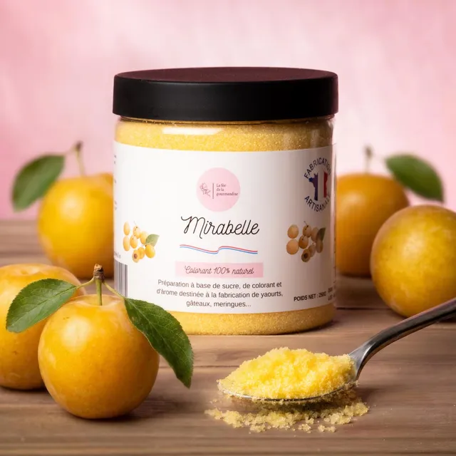 La fée de la gourmandise Sucre Mirabelle Baby pot 50G doré