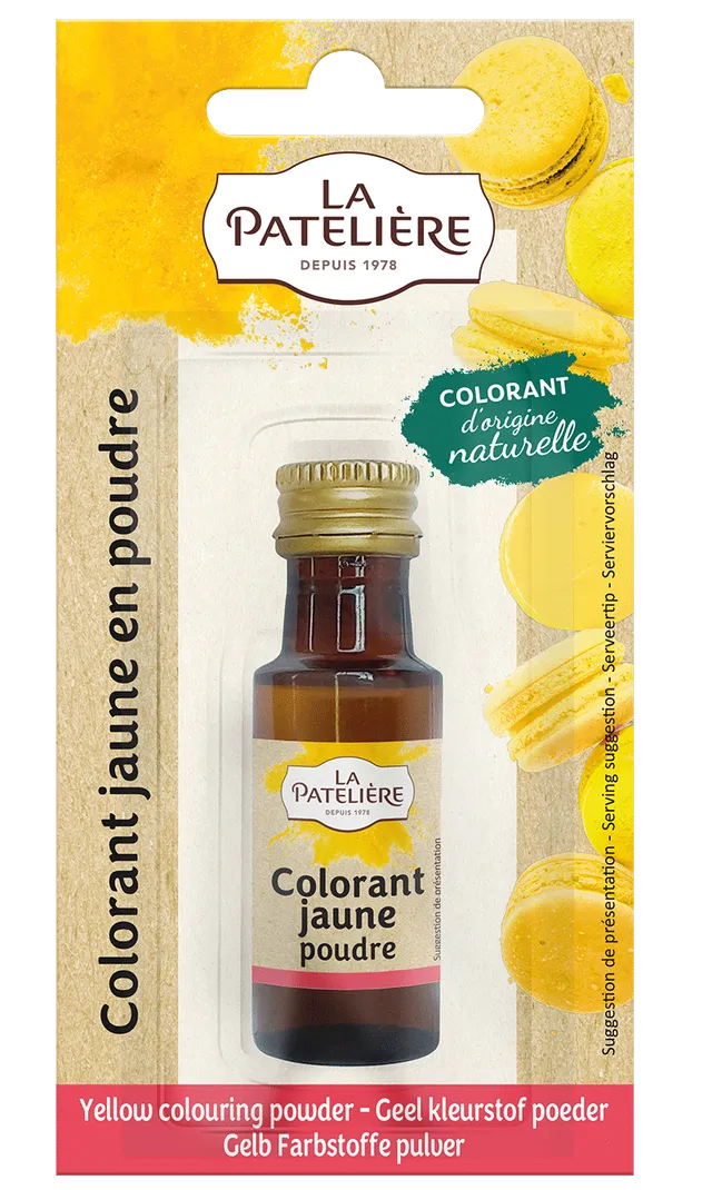 La Patelière Secrets de pâtissiers colorant jaune poudre naturel