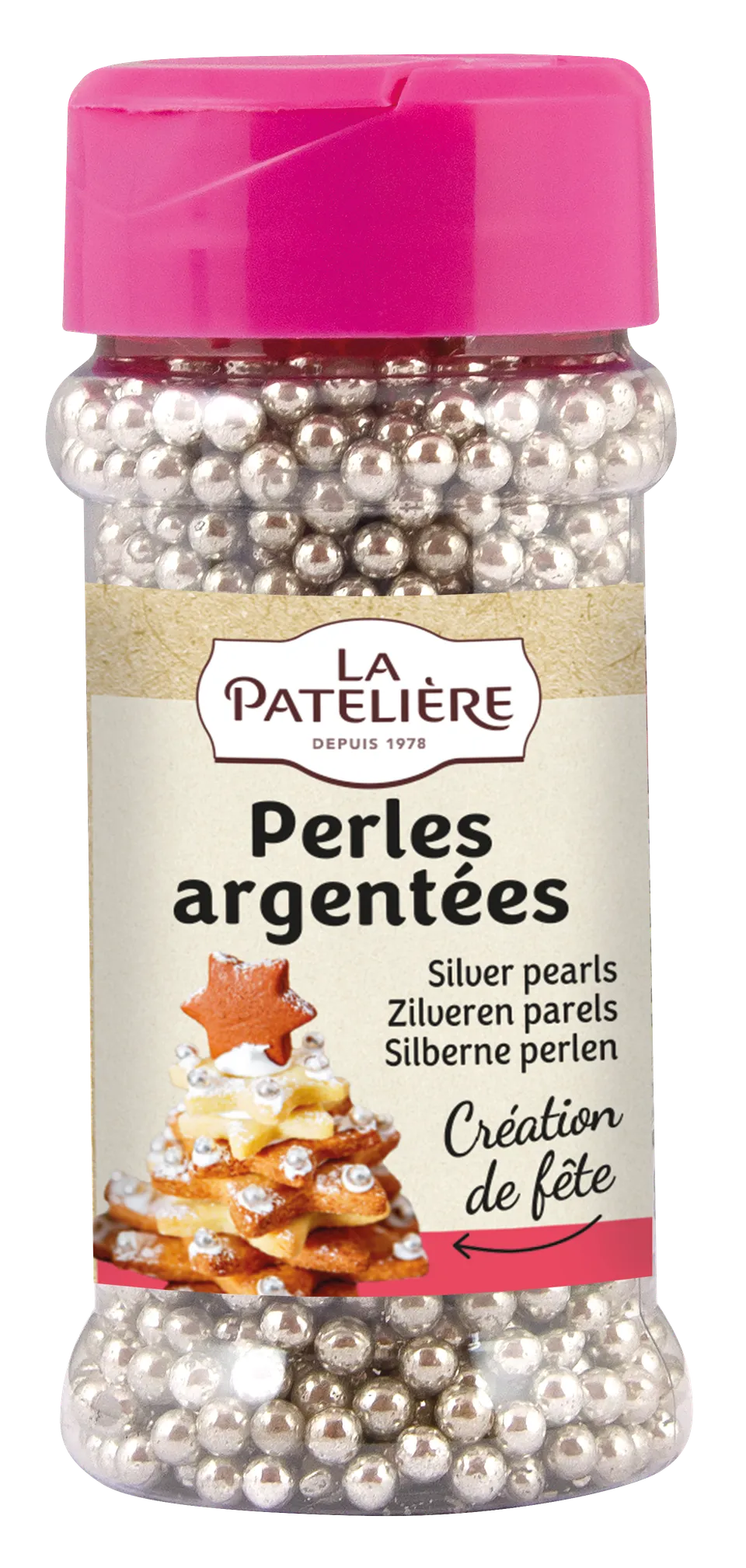 La Patelière Décors et bougies Perles de sucre argentées
