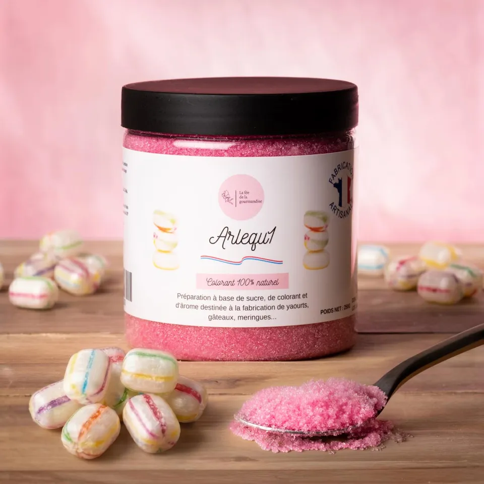 La fée de la gourmandise Sucre Arlequin fruité Baby pot 50 g