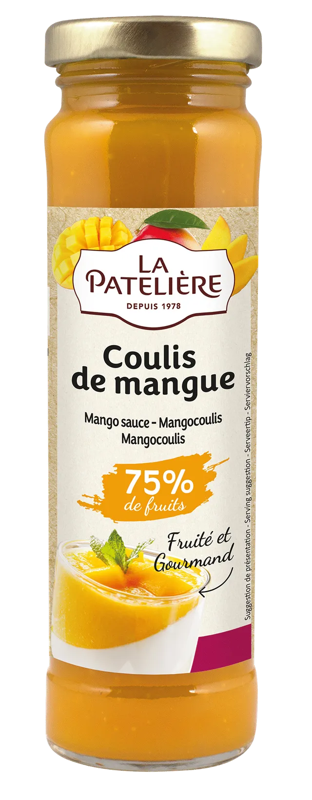 La Patelière Coulis de Mangue 75% Fruit Dessert Gourmet