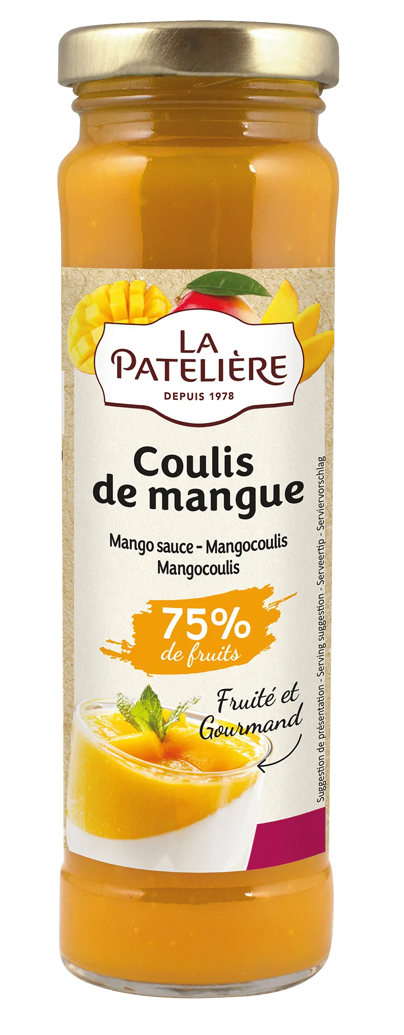 La Patelière Coulis de mangue 75% fruits coulis dessert