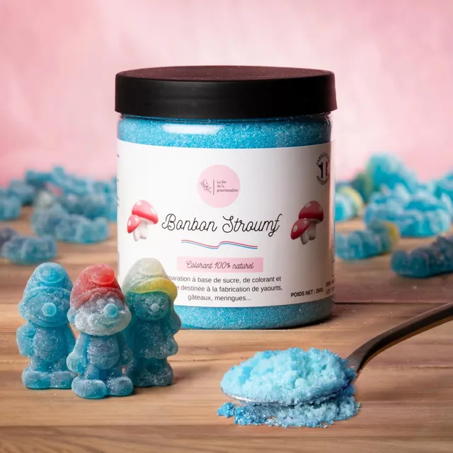 La fée de la gourmandise Sucres aromatisés Stroumf bonbon bleu Baby 50G