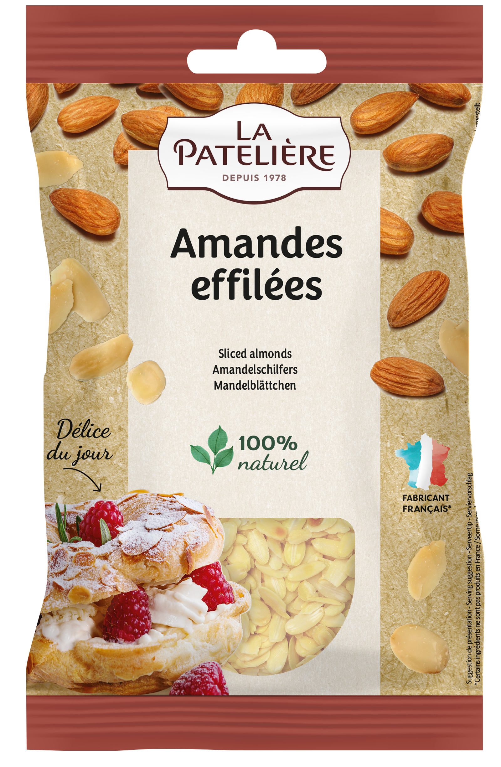 La Patelière Fruits secs Amandes effilées croquant pâtisserie