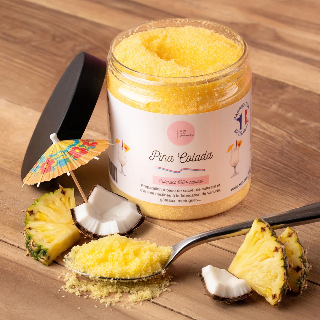 La fée de la gourmandise Sucre Piña Colada ananas coco baby 50g