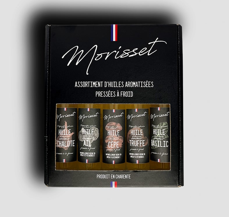 Morisset Huiles aromatisées coffret 5 bouteilles assortiment