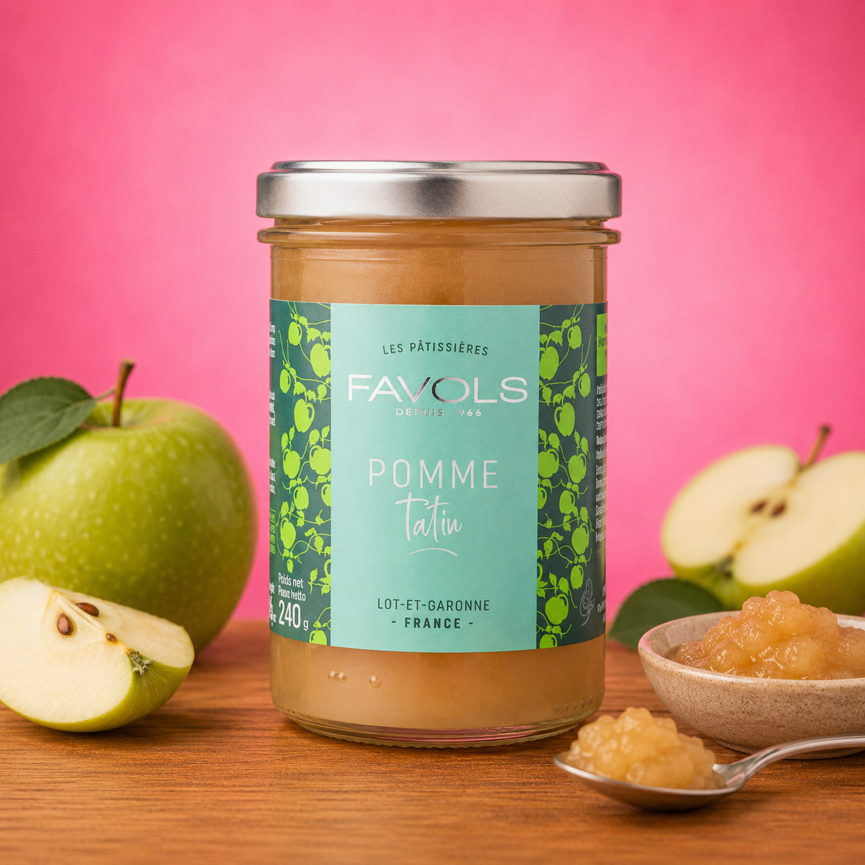 La fée de la gourmandise Confiture Pomme Tatin 250 g