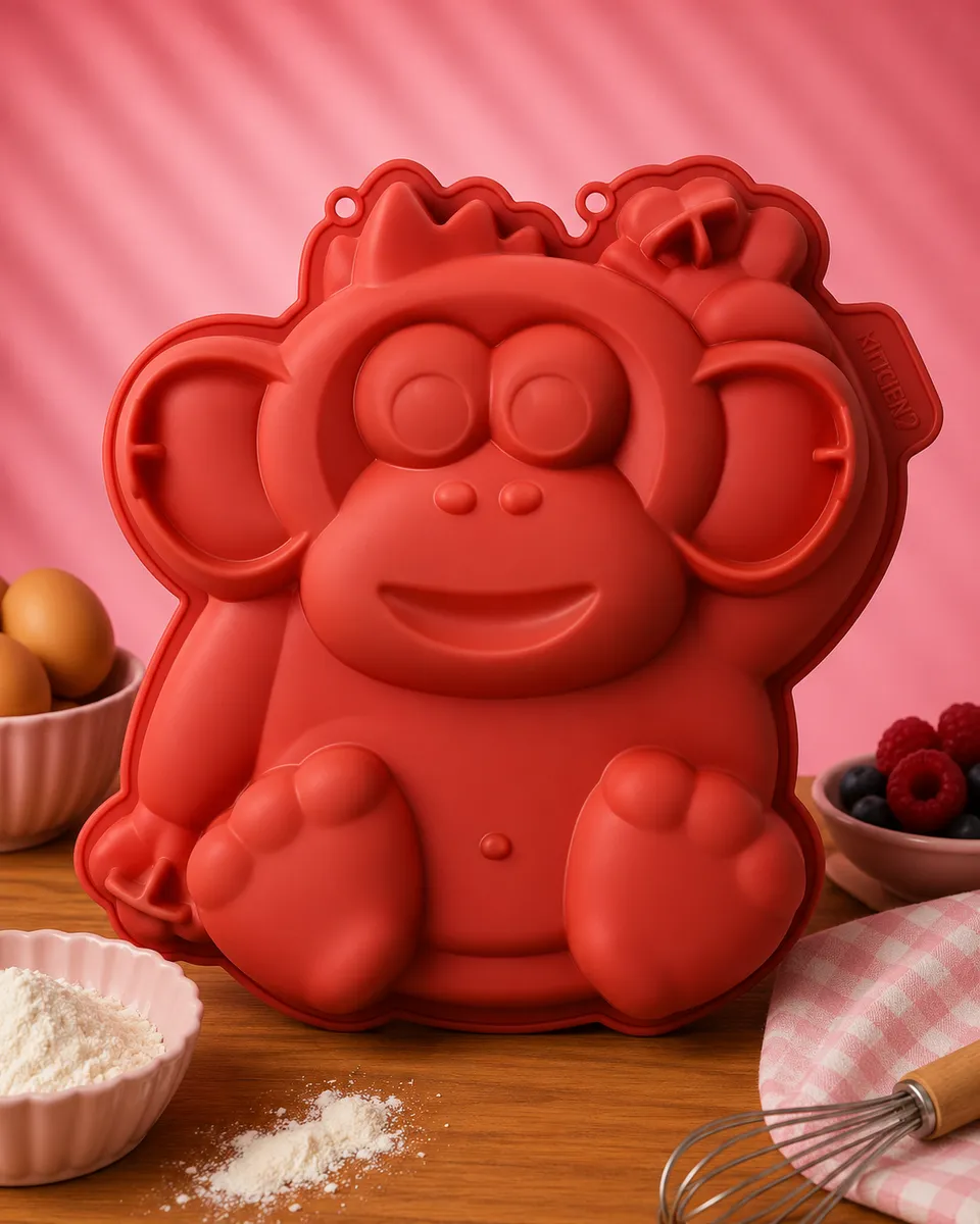 La fée de la gourmandise Singe moule gâteau silicone 27 cm