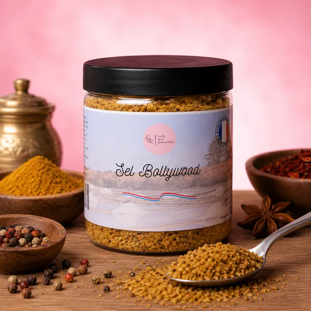 La fée de la gourmandise Sel Bollywood sel aromatisé 250 g curry ananas