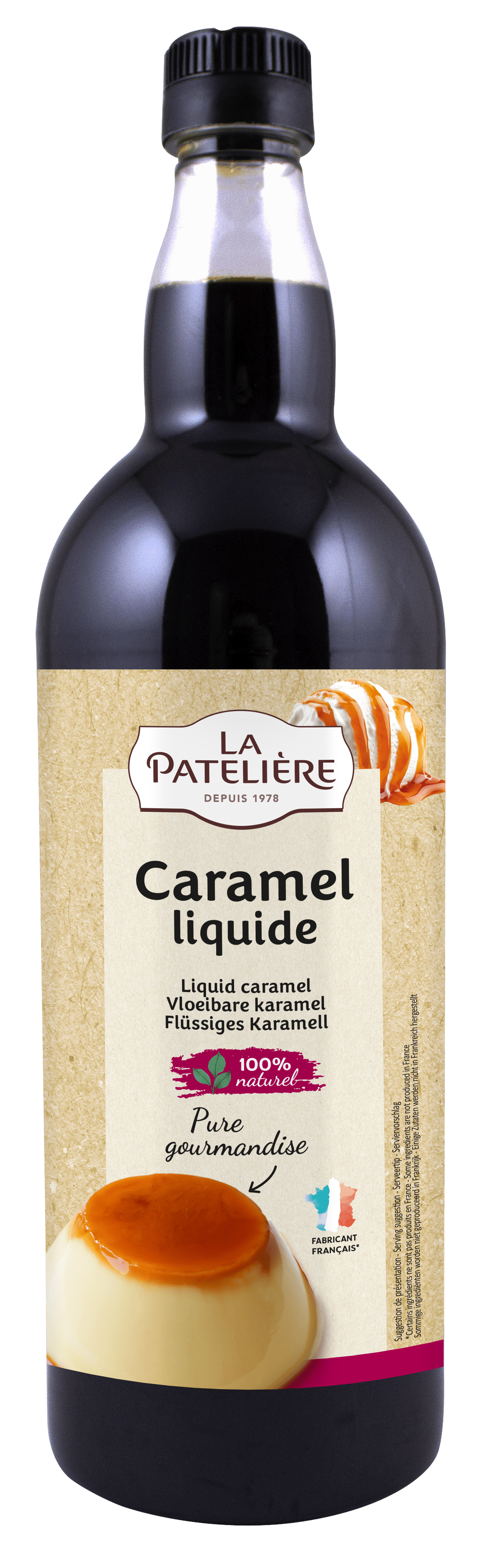 La Patelière Coulis et nappages caramel 1 L nappage prêt à l'emploi