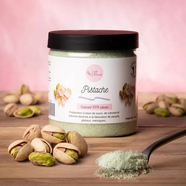 La fée de la gourmandise Pistache sucre aromatisé baby pot 50g