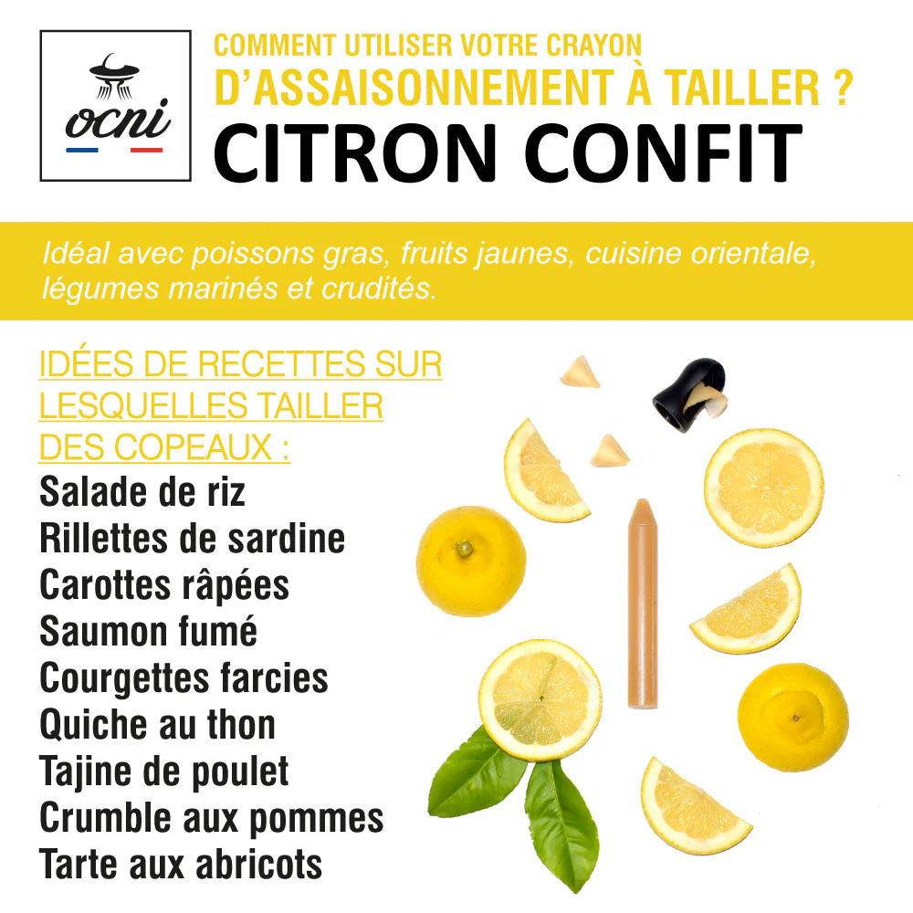 La fée de la gourmandise Coffret crayon citron confit bio 1 crayon