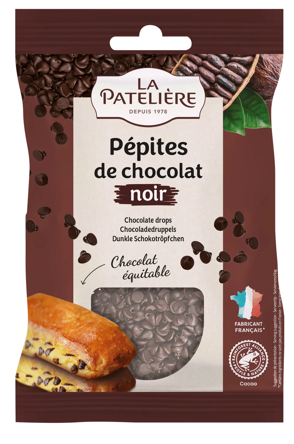 La Patelière Chocolats Pépites chocolat noir 50% cacao