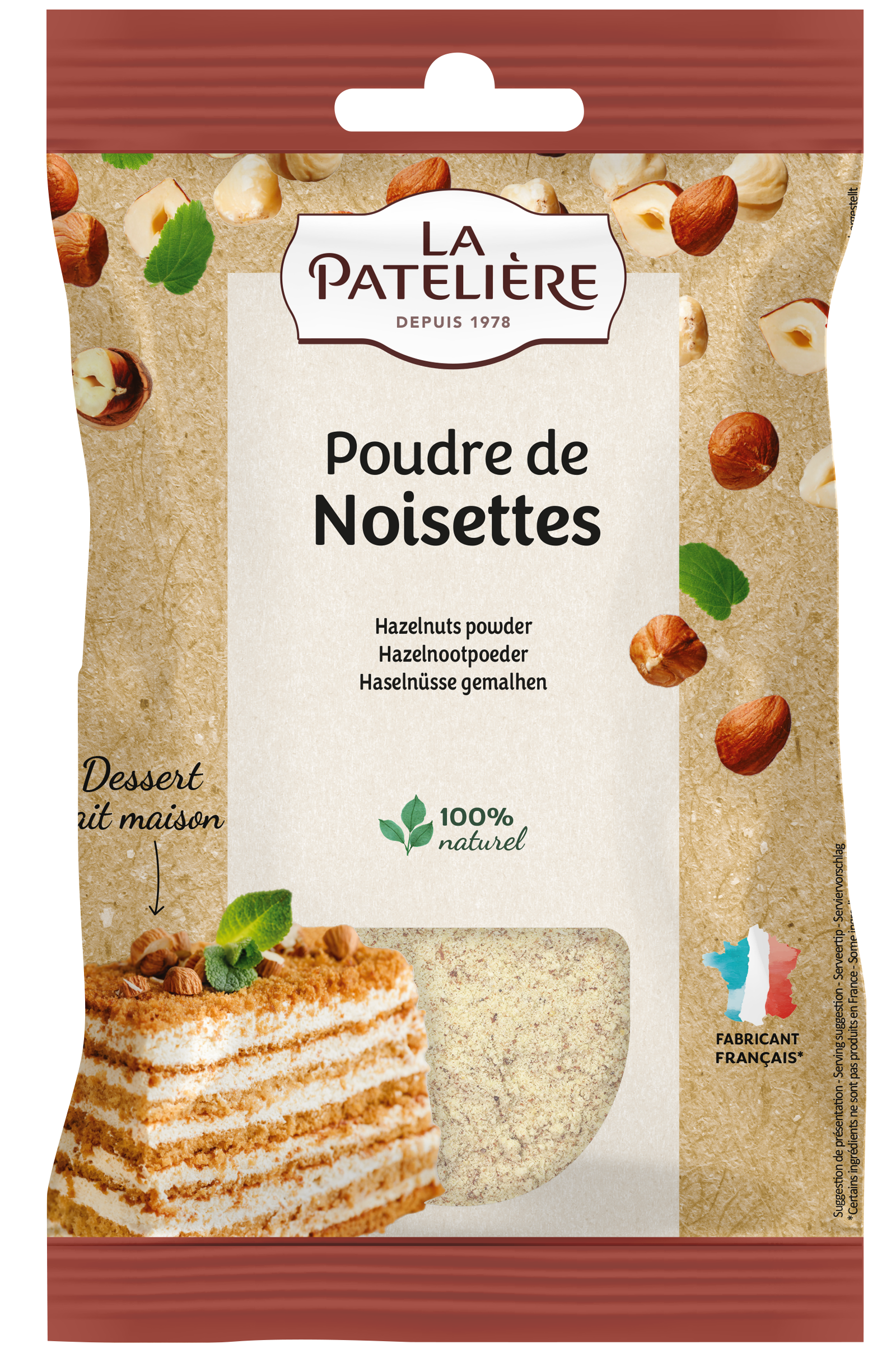 La Patelière Fruits secs Noisettes en poudre pour pâtisserie