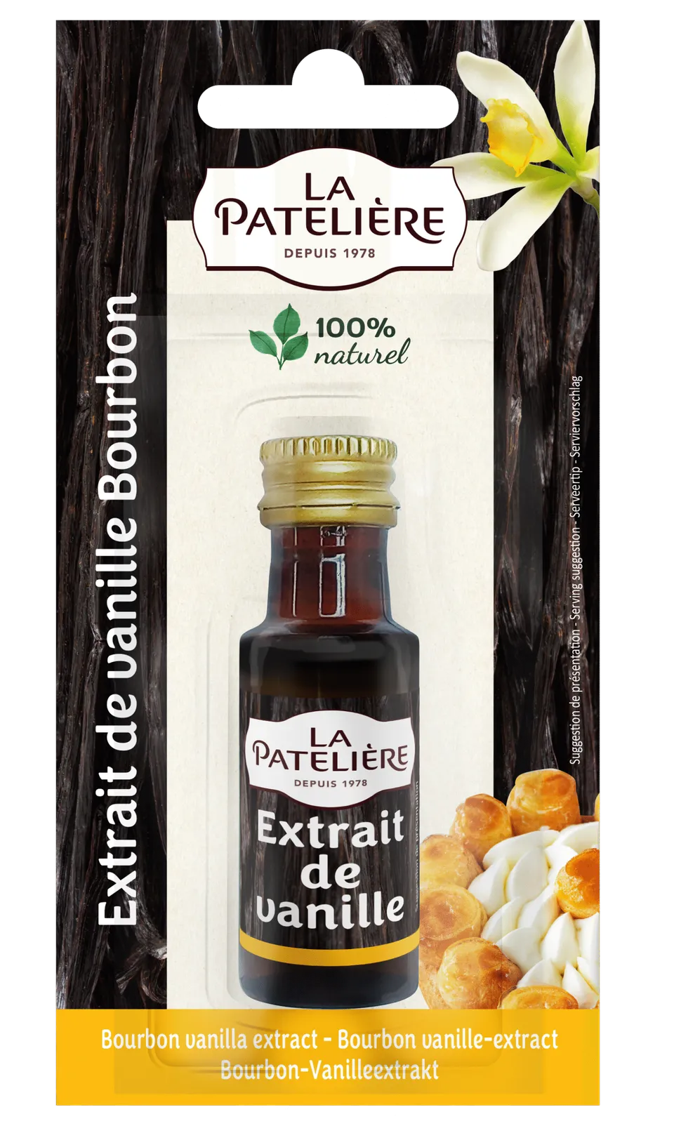 La Patelière Arômes extrait de vanille Bourbon 15% 20 ml