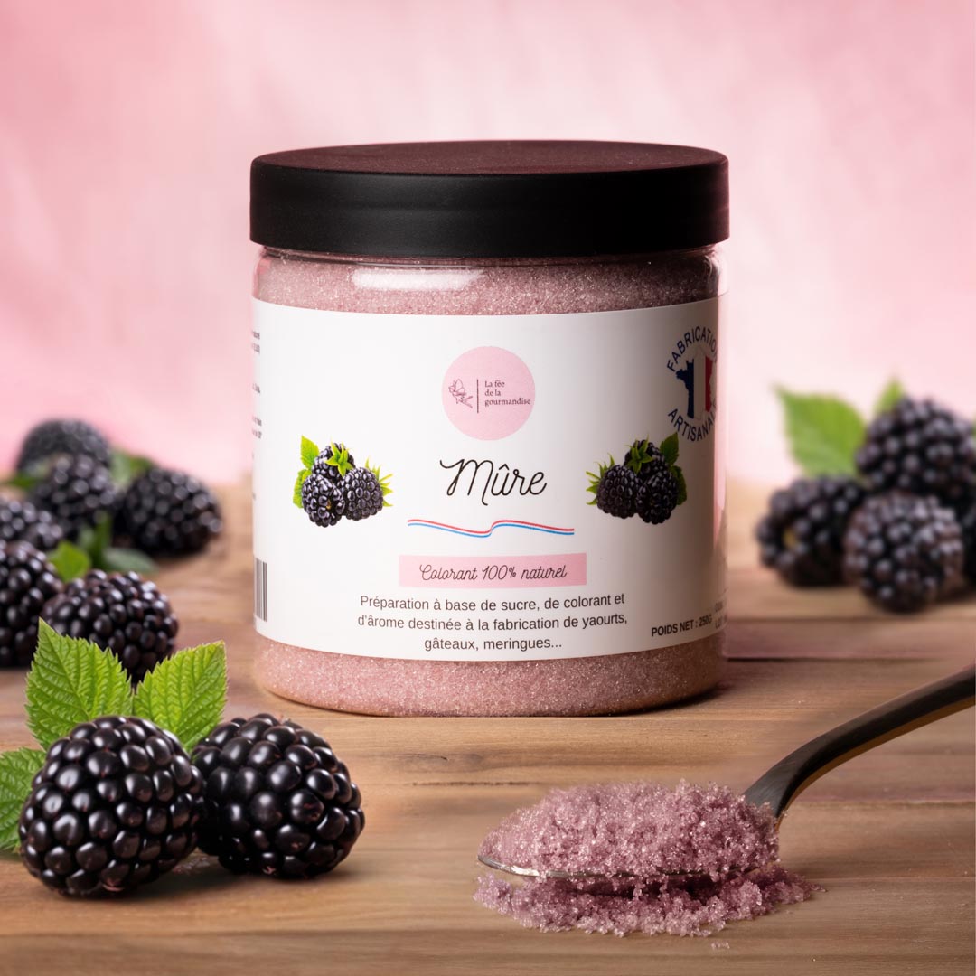 La fée de la gourmandise Sucres aromatisés sucre mûre Baby pot 50g