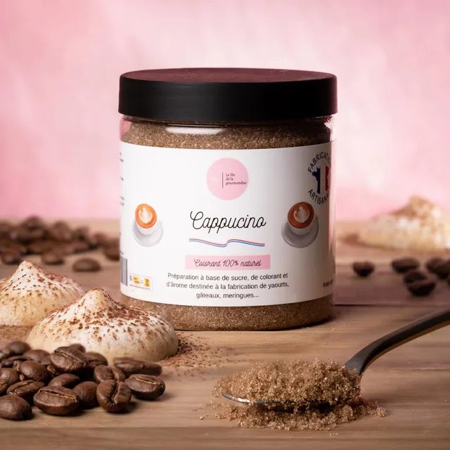 La fée de la gourmandise Sucre Cappuccino pot 250g café
