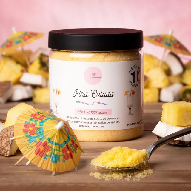 La fée de la gourmandise Sucre Piña Colada ananas coco baby 50g