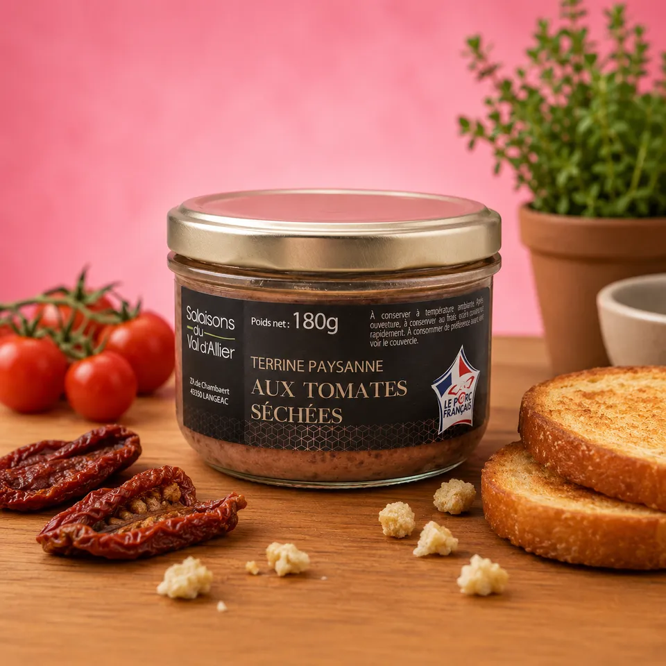 La fée de la gourmandise Terrine paysanne tomates séchées 180g