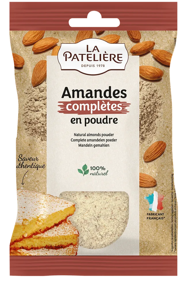 La Patelière Fruits secs Amandes complètes poudre d'amande texture fine