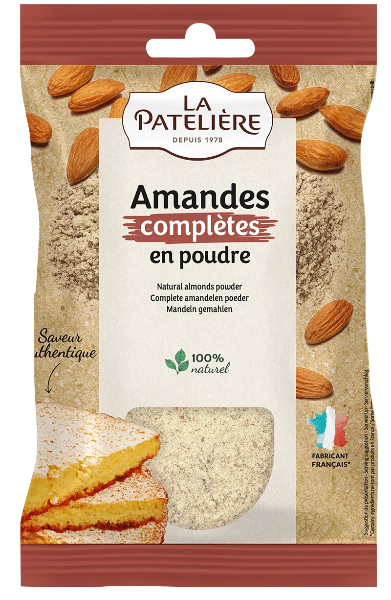 La Patelière Fruits secs Amandes complètes poudre d'amande texture fine