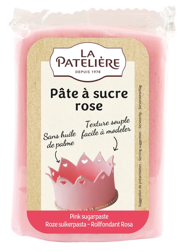 La Patelière Sucres et levures Fondant rose prêt à l'emploi