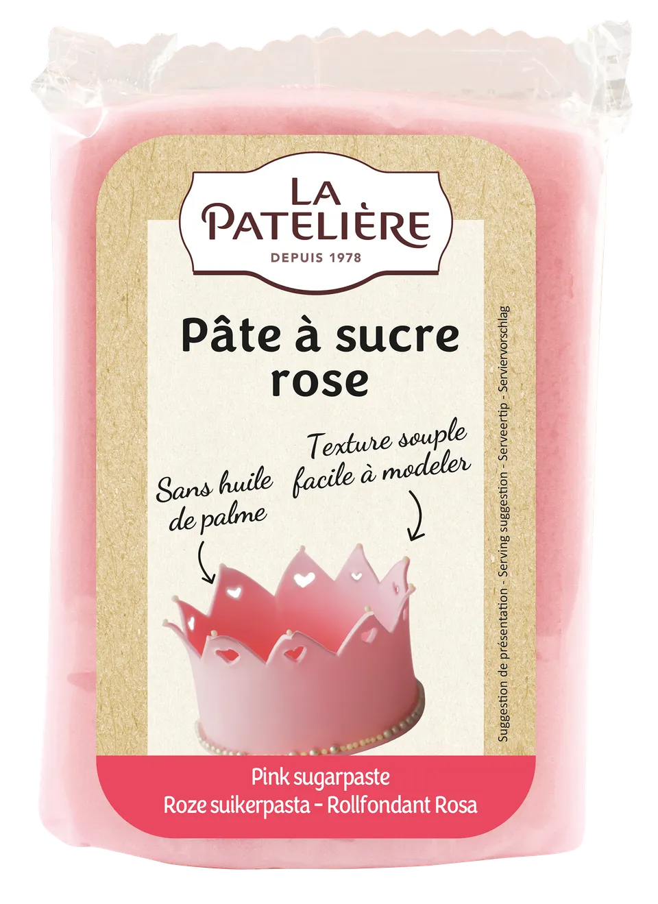 La Patelière Sucres et levures Fondant rose prêt à l'emploi