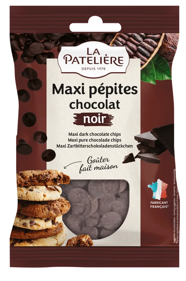 La Patelière Maxi pépites chocolat noir pour cookies