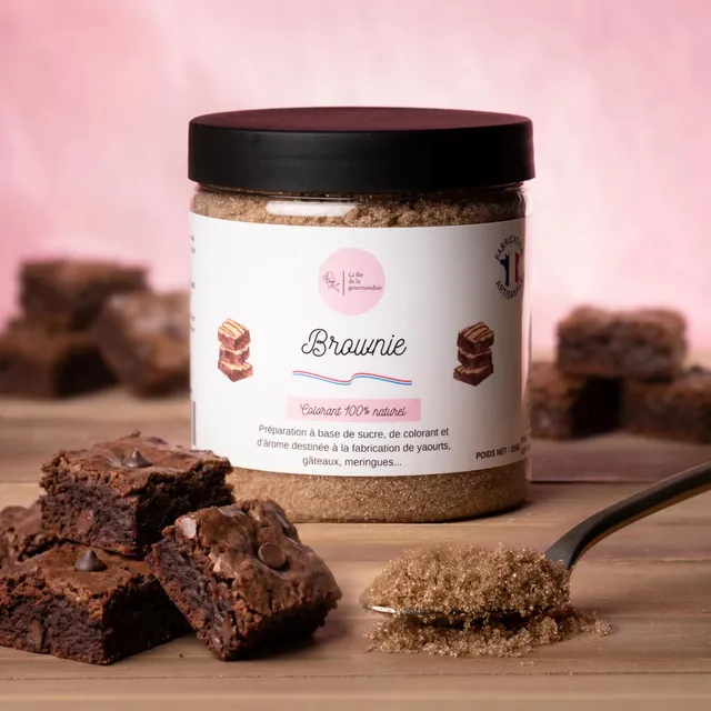 La fée de la gourmandise Sucres aromatisés Brownie sucre Pot 250g