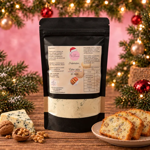 La fée de la gourmandise Cake Bleu & Noix préparation cake 240g bleu