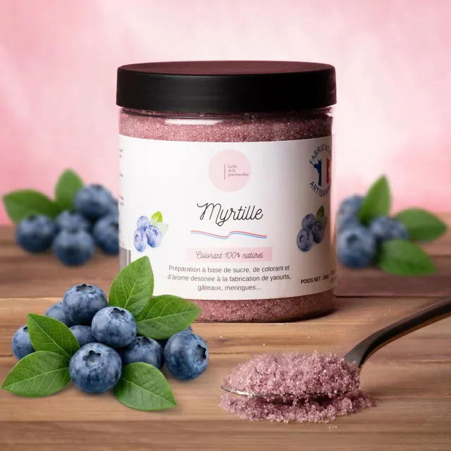 La fée de la gourmandise Sucre Myrtille Baby pot 50G fruité