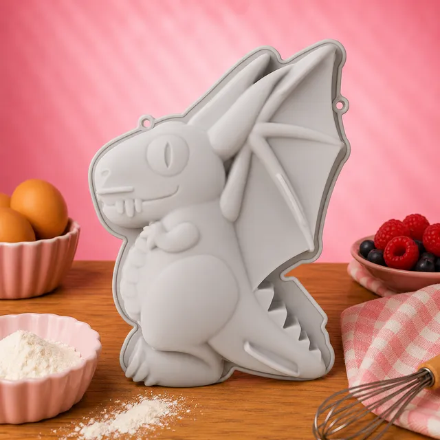 La fée de la gourmandise Moule Dragon moule gâteau silicone gris