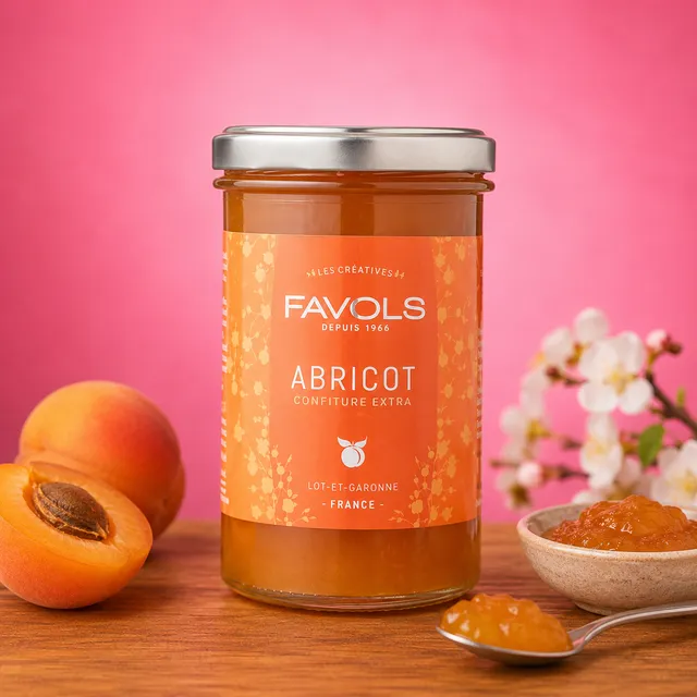 La fée de la gourmandise confiture abricot 240g 100% fruits