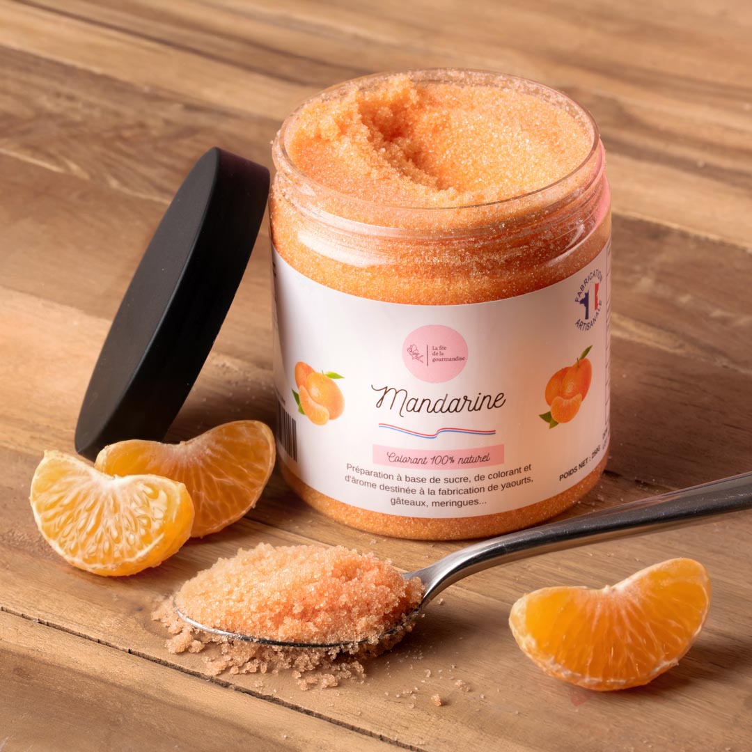 La fée de la gourmandise Sucres aromatisés Mandarine sucre pot 250g fruité