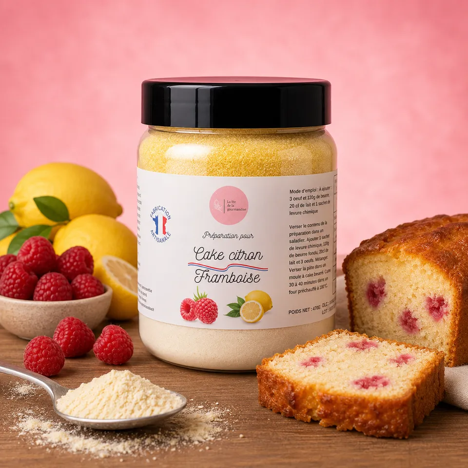 La fée de la gourmandise Les préparations sucrées Cake framboise citron 470 g
