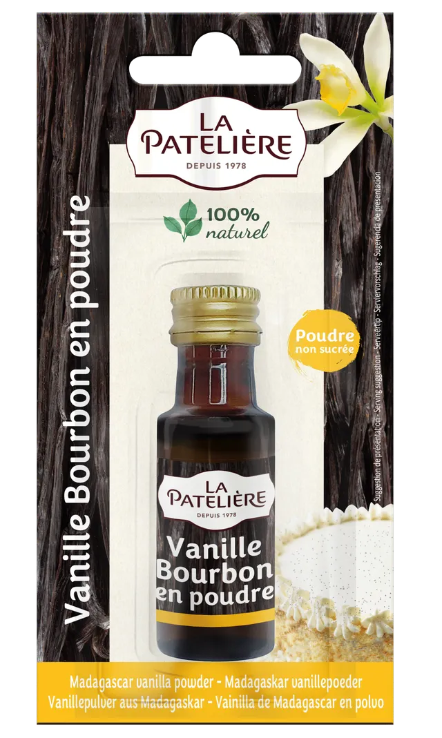 La Patelière Vanille Bourbon vanille en poudre pour pâtisserie