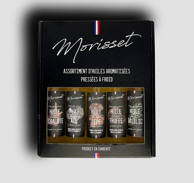 Morisset Huiles aromatisées coffret 5 bouteilles assortiment