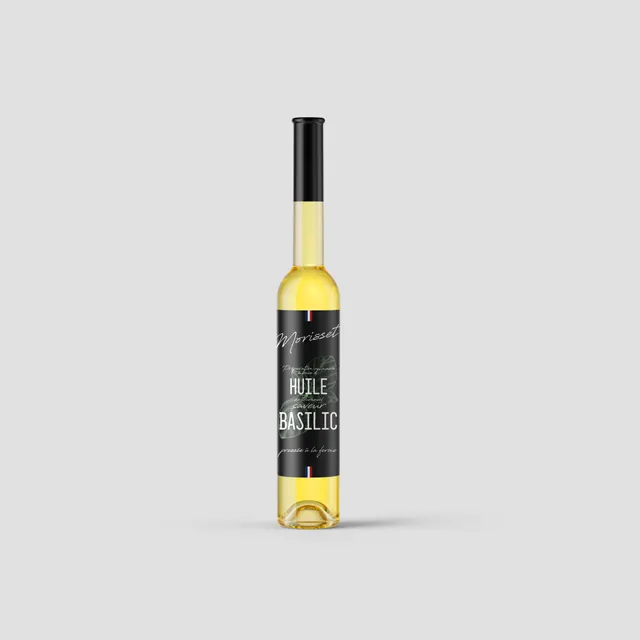 Huilerie Morisset Huile Basilic pressée à froid 20 cL